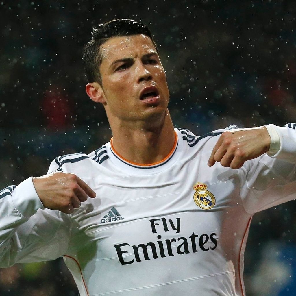 1024x1024 Cristiano Ronaldo in Rain 1024 x 1024