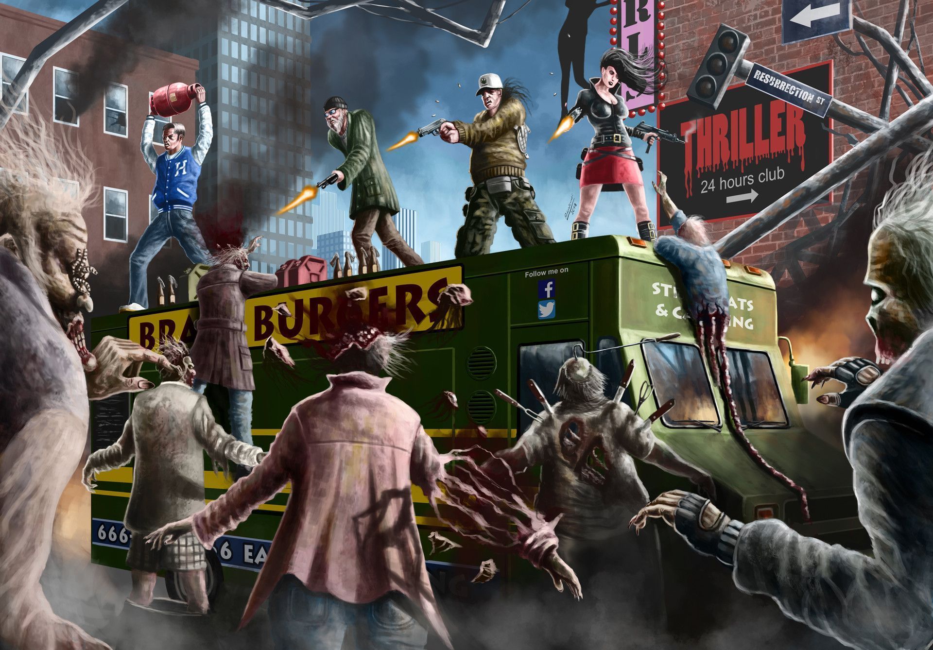 1920x1338 Zombie invasion