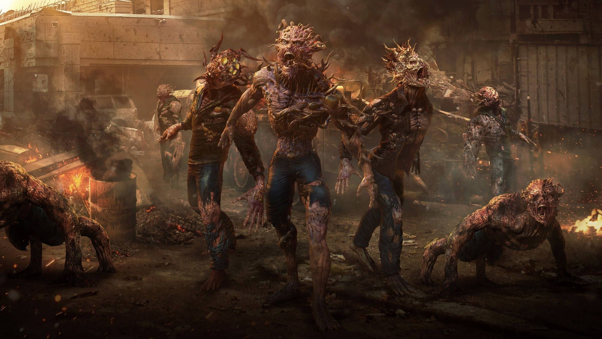 1920x1080 Running Zombie Apocalypse Wallpaper