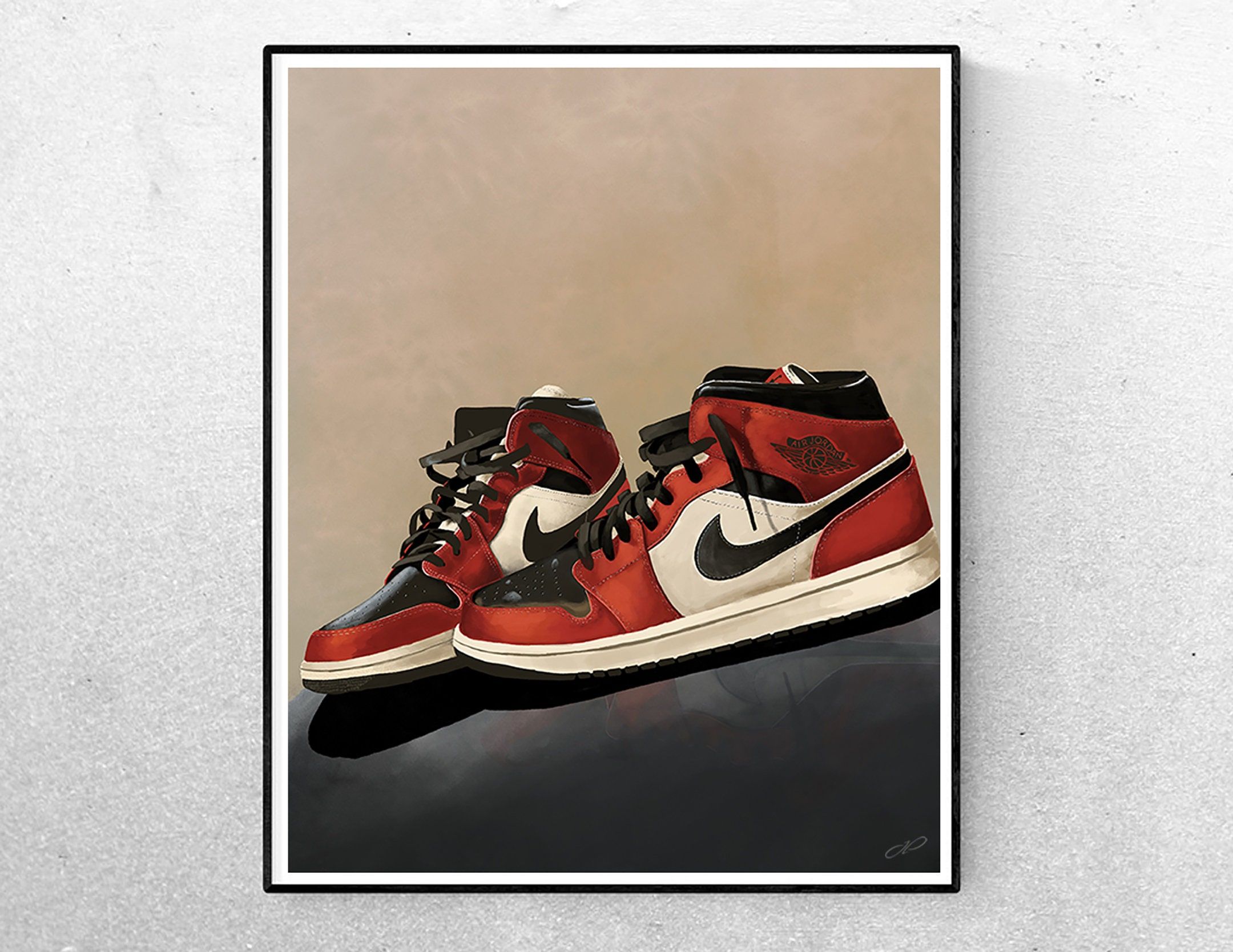 2160x1669 Nike Air Jordan 1 Art Print. Digital