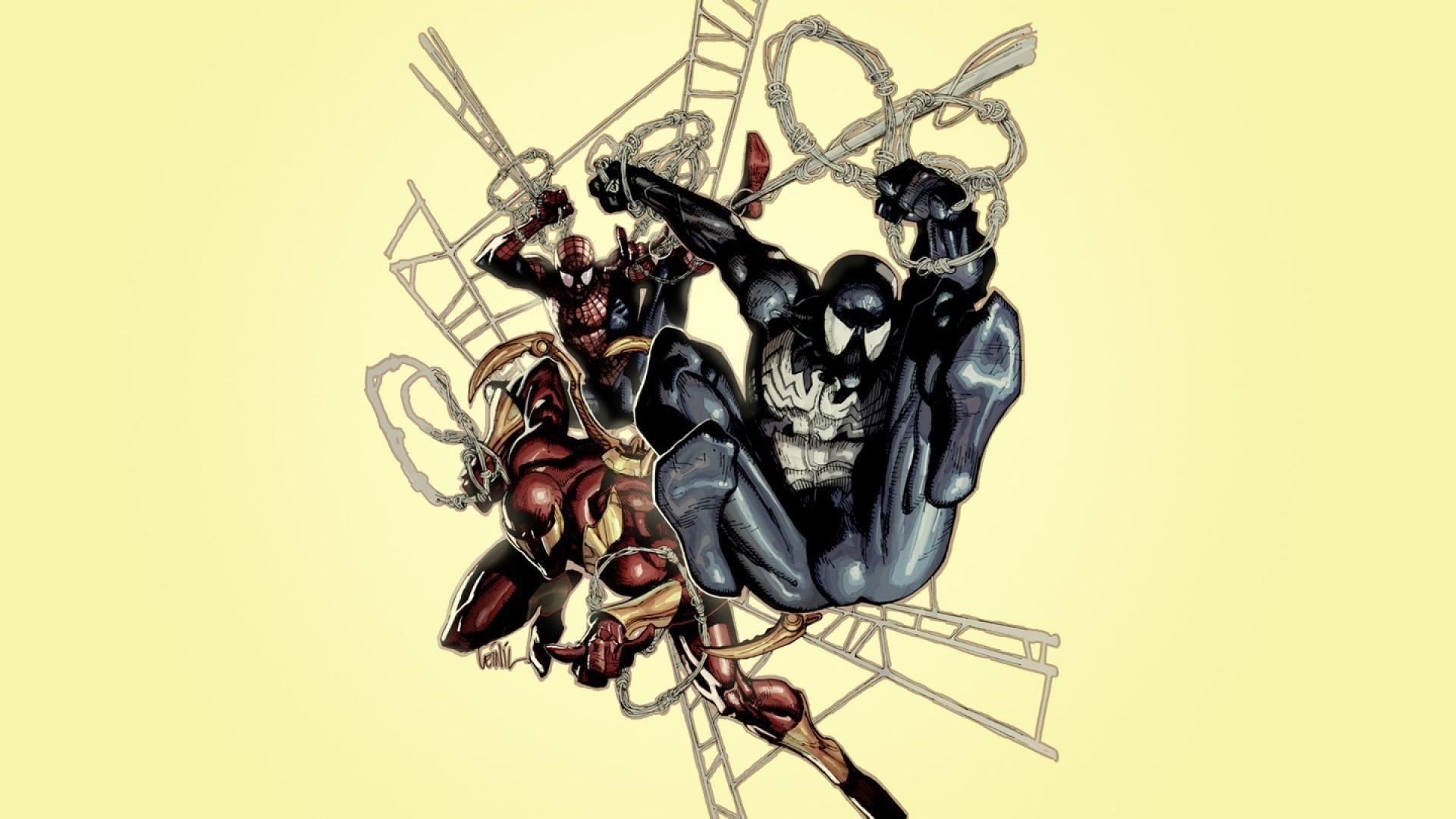 1920x1080 Spider Man Superheroes Marvel Peter Parker Iron Spider Wallpaper