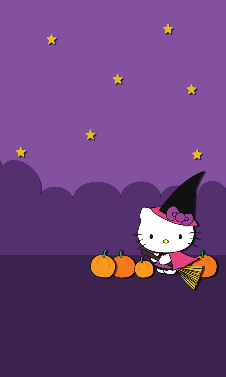 768x1280 Halloween Hello Kitty Wallpaper