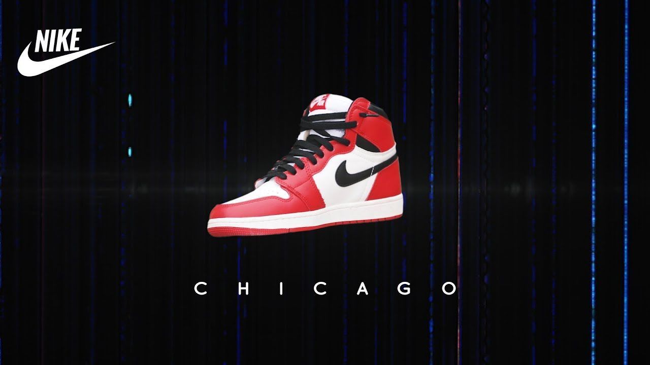 1280x720 Nike Jordan 1 Chicago. Cinematic Shoe