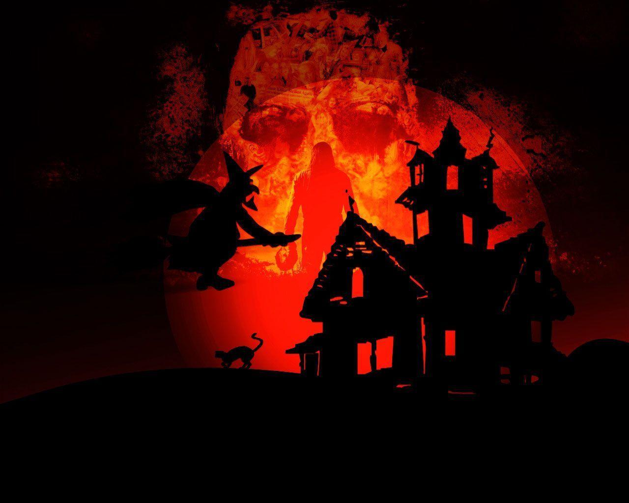 1280x1024 Haunted House Wallpaper