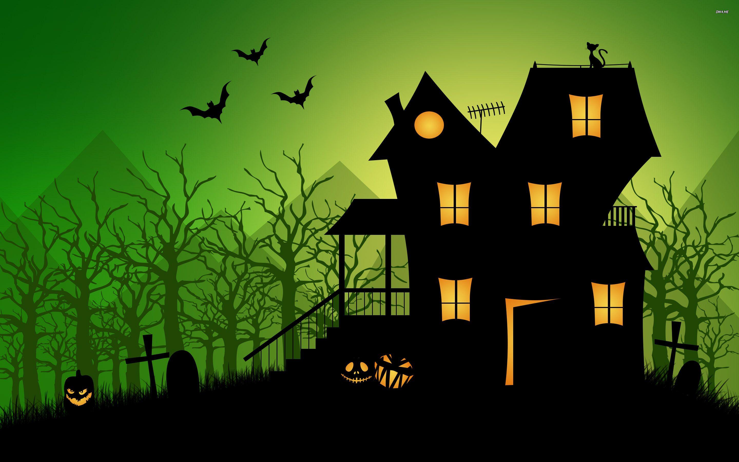 2880x1800 Haunted House Halloween