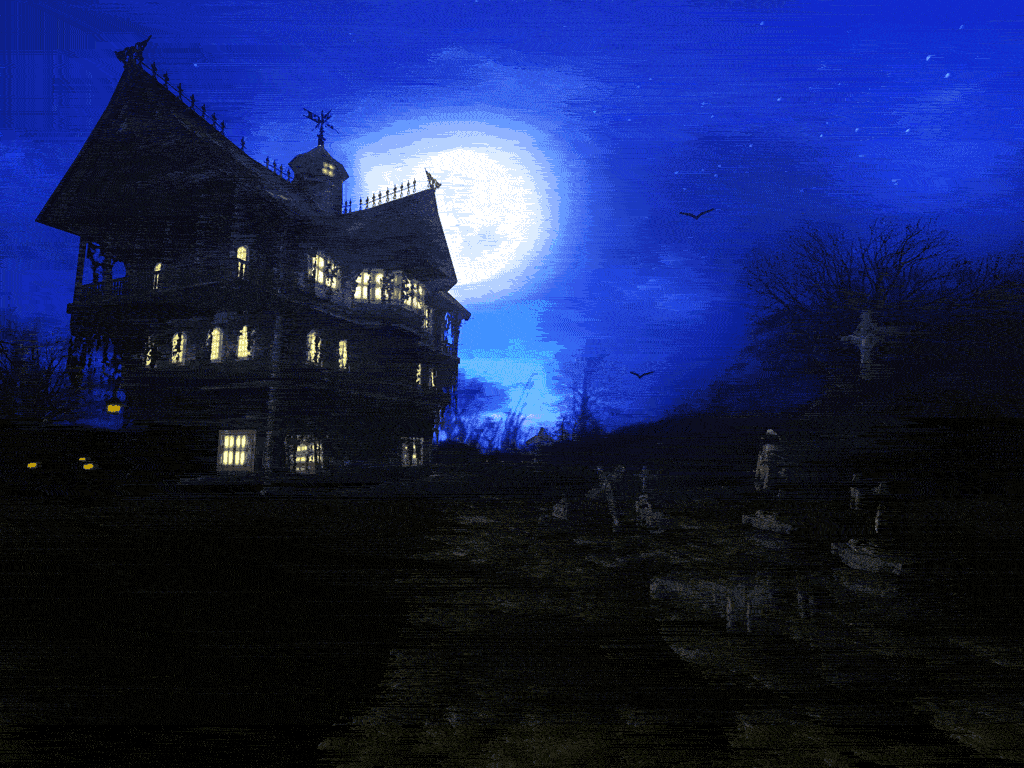 1024x768 Free haunted house wallpaper Gallery