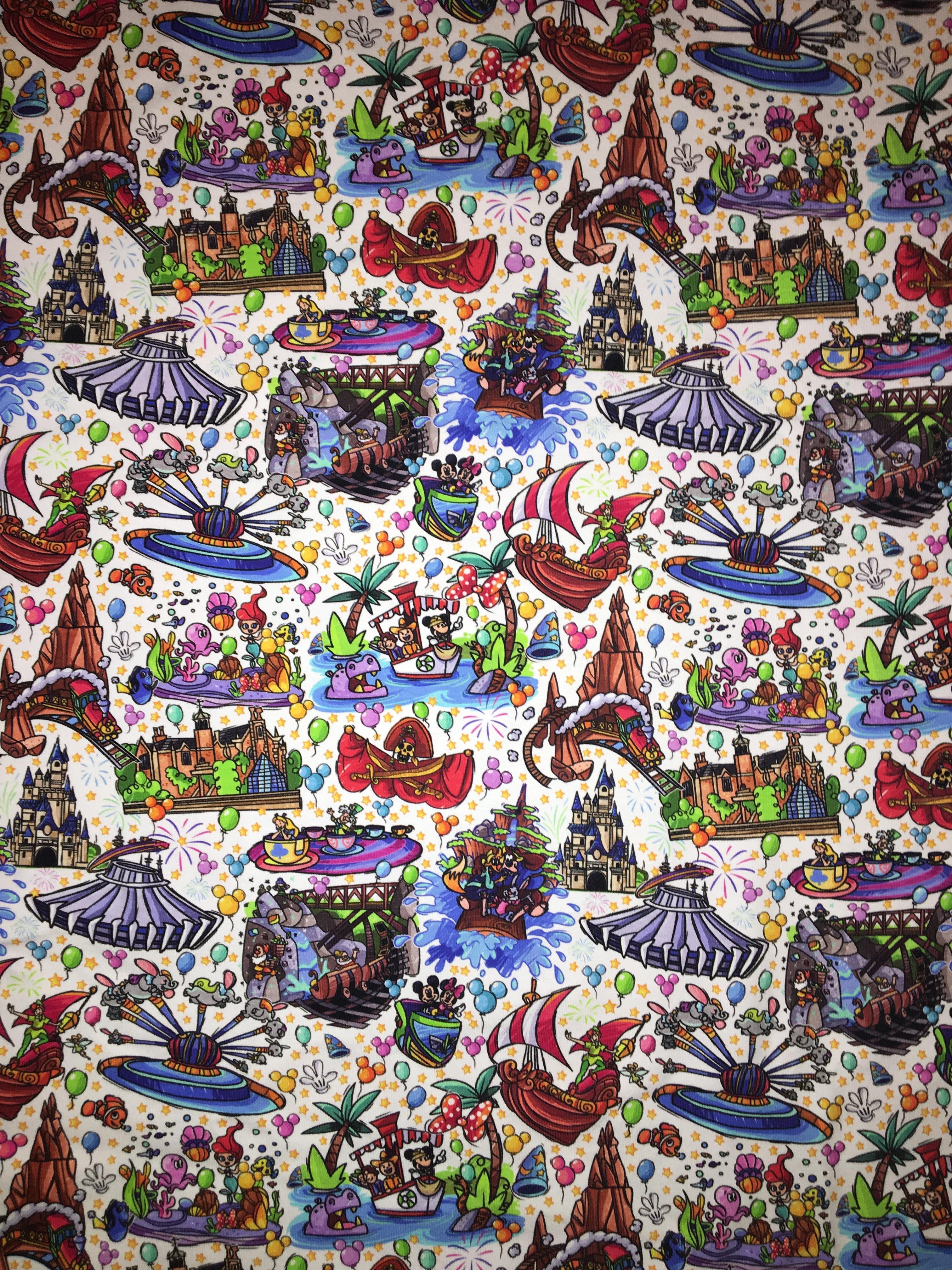 3024x4032 Disney Wallpaper, Tiki room Fabric