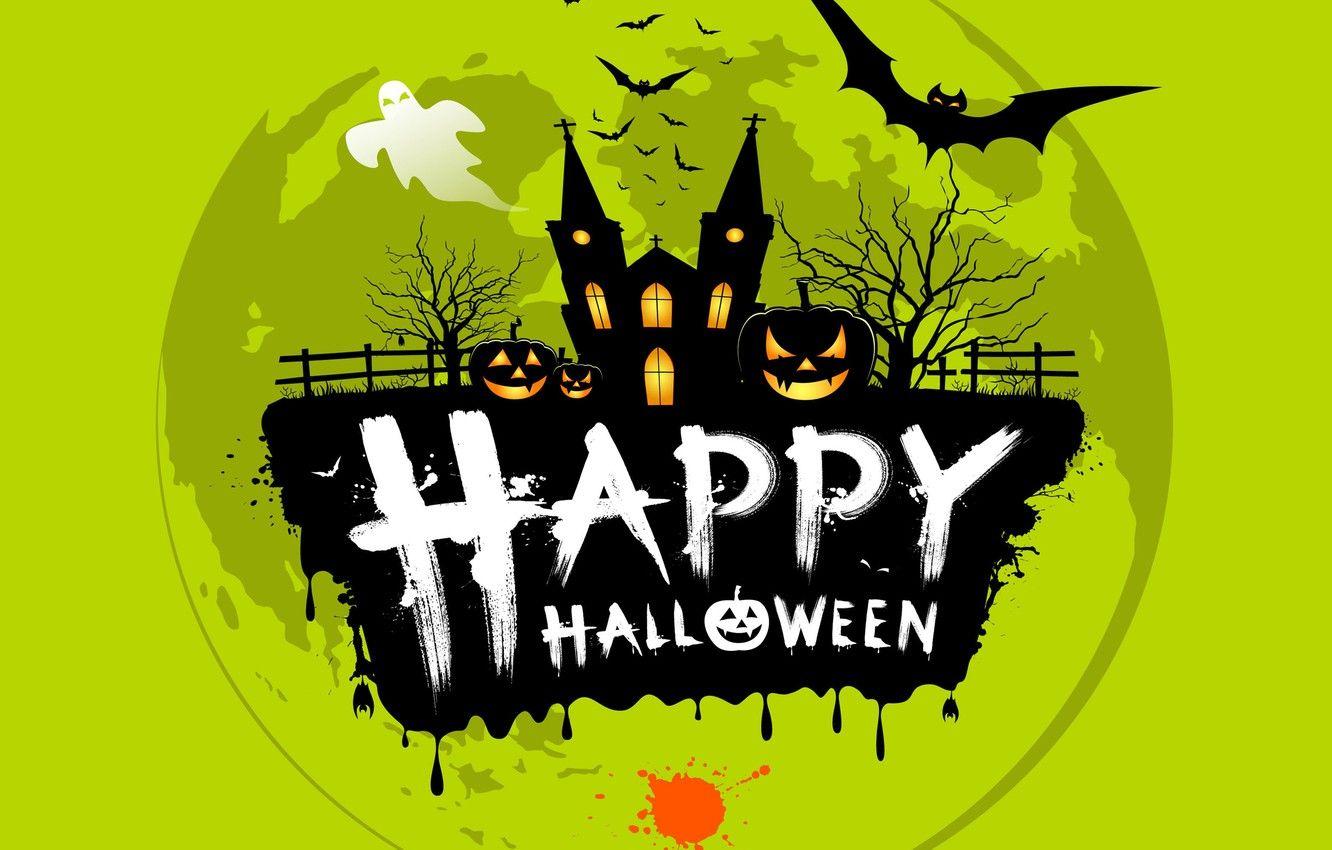 1332x850 Wallpaper trees, the inscription, blot, fence, Ghost, Church