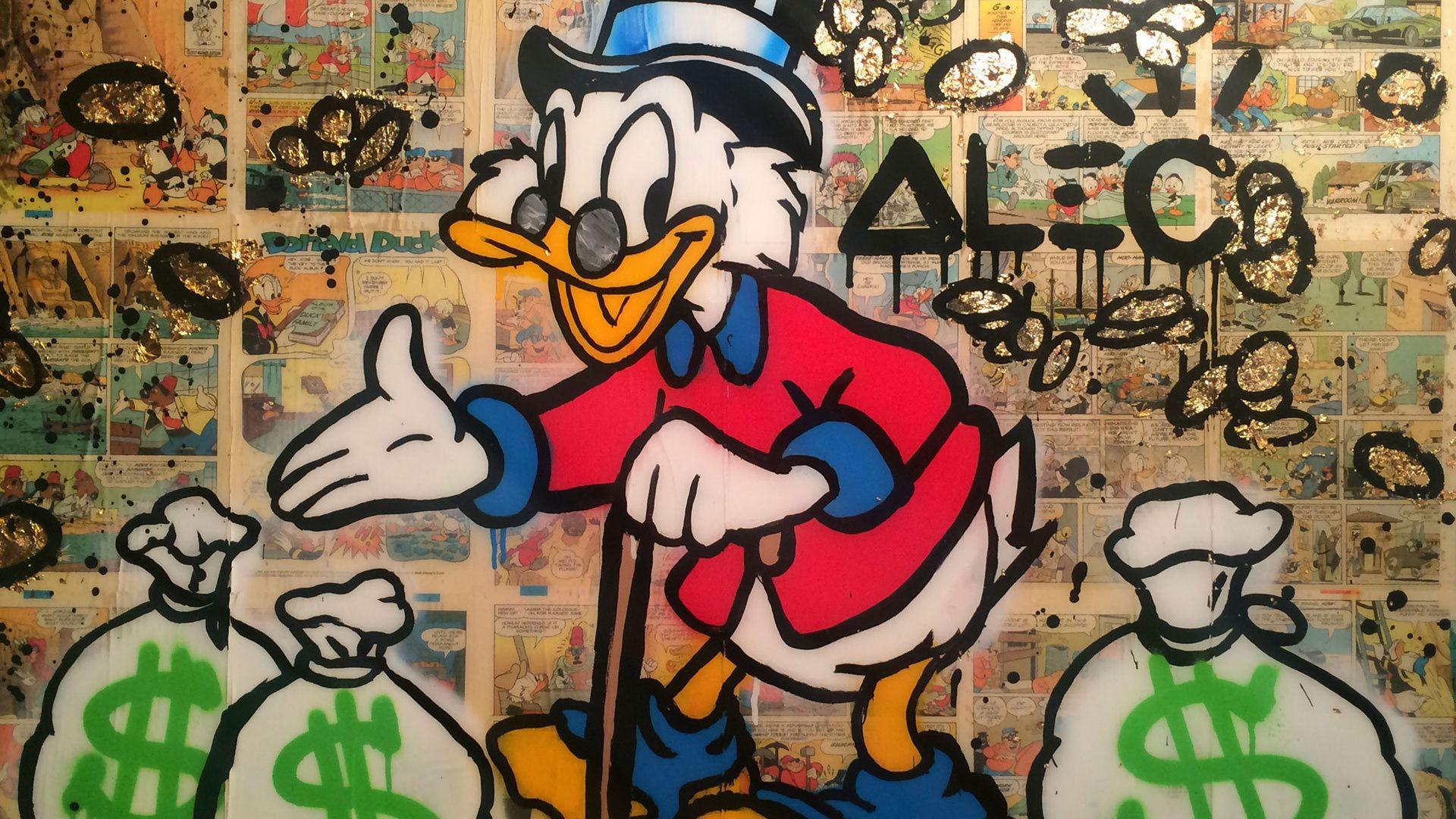1920x1080 Alec Monopoly, Street Art, Scrooge, Fine Art, Modern Art