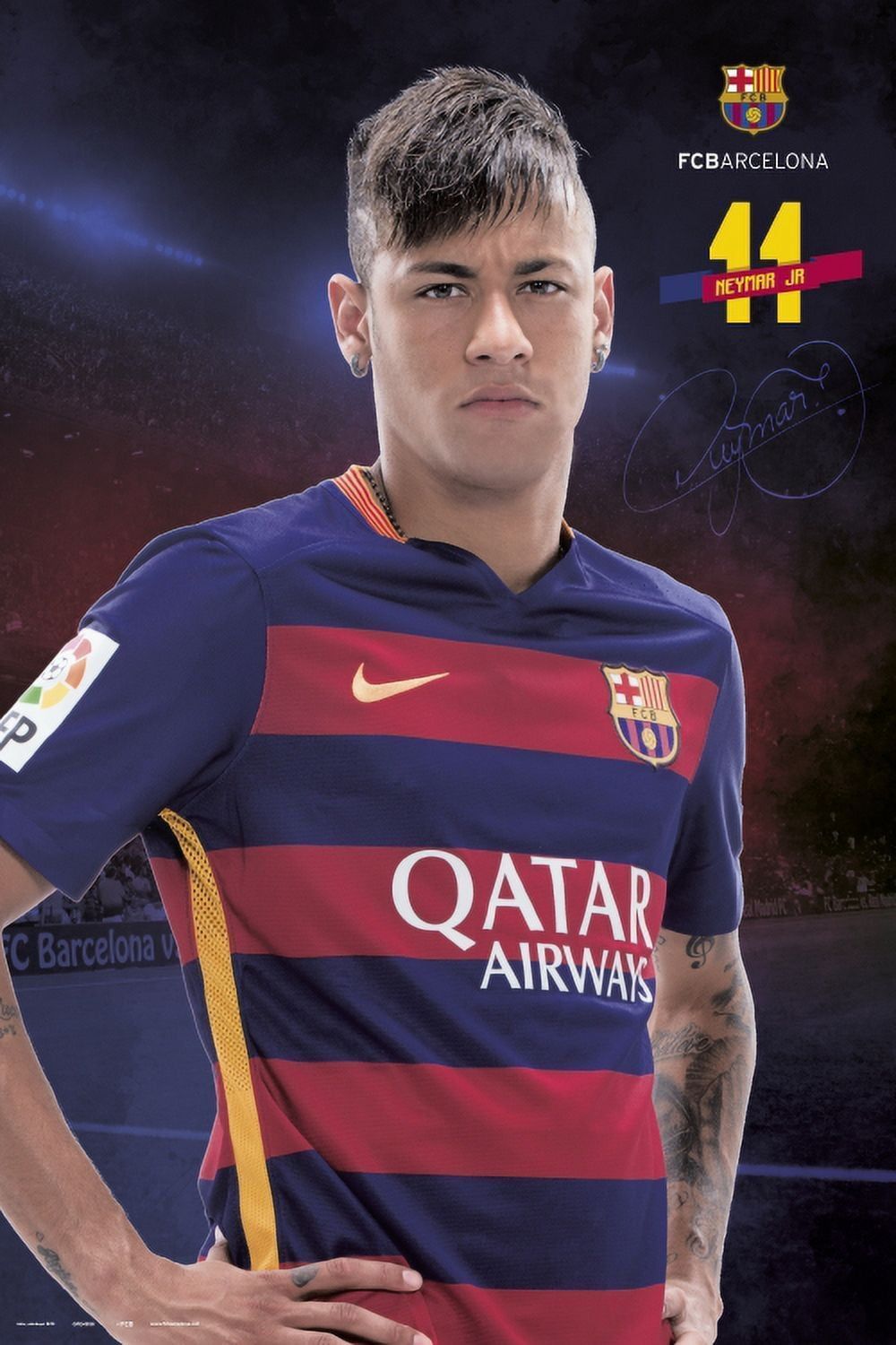 1000x1500 Fc Barcelona Neymar Pose 2015 2016