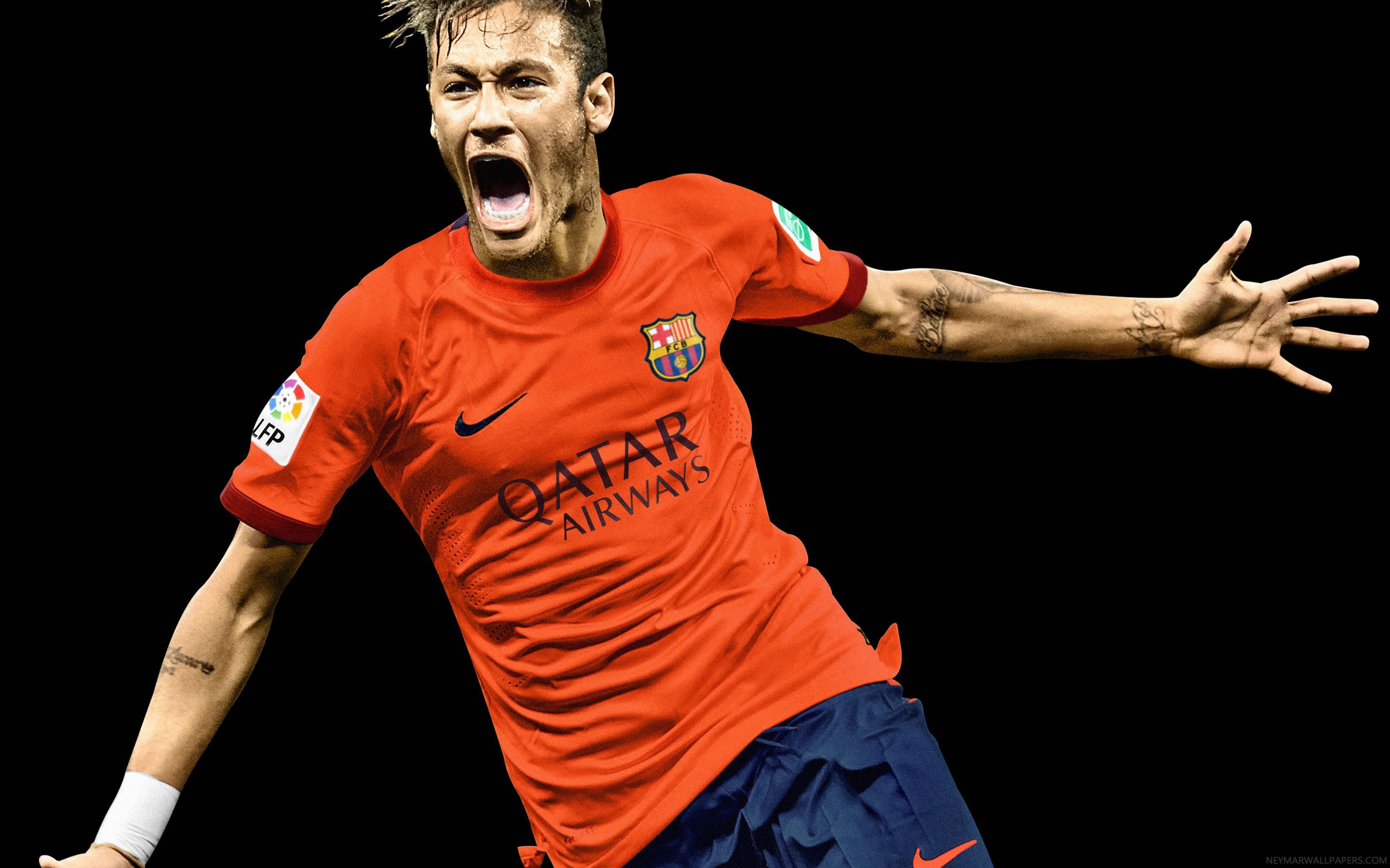 2880x1800 Neymar screaming wallpaper 2015