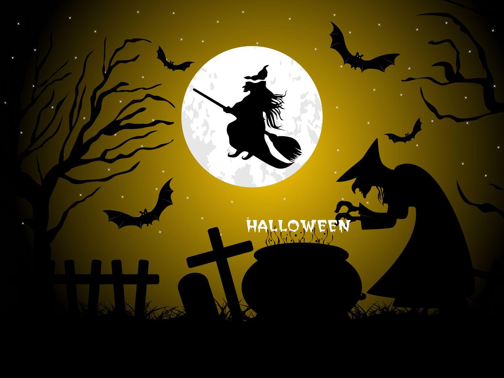 1633x1224 Halloween Witch Wallpaper