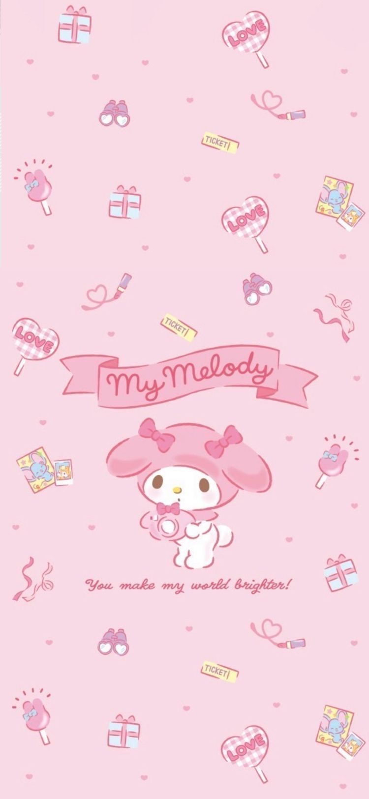 750x1625 My melody wallpaper, Kawaii wallpaper