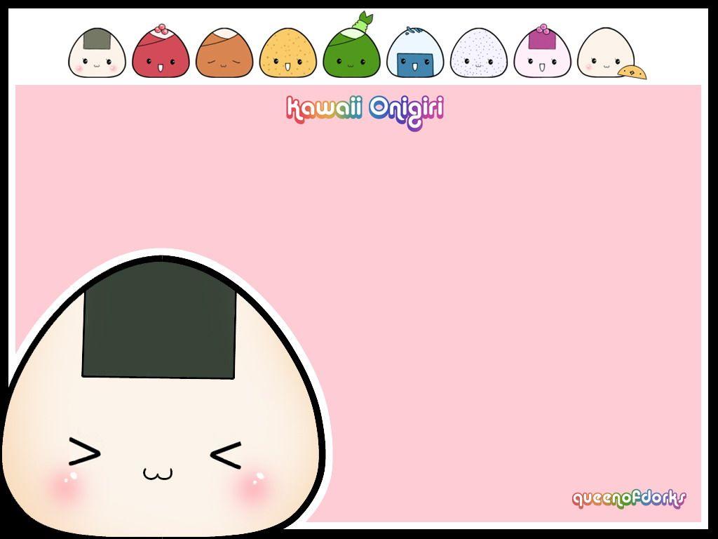 1024x768 Free download Kawaii food wallpaper in pink sushi kawaii