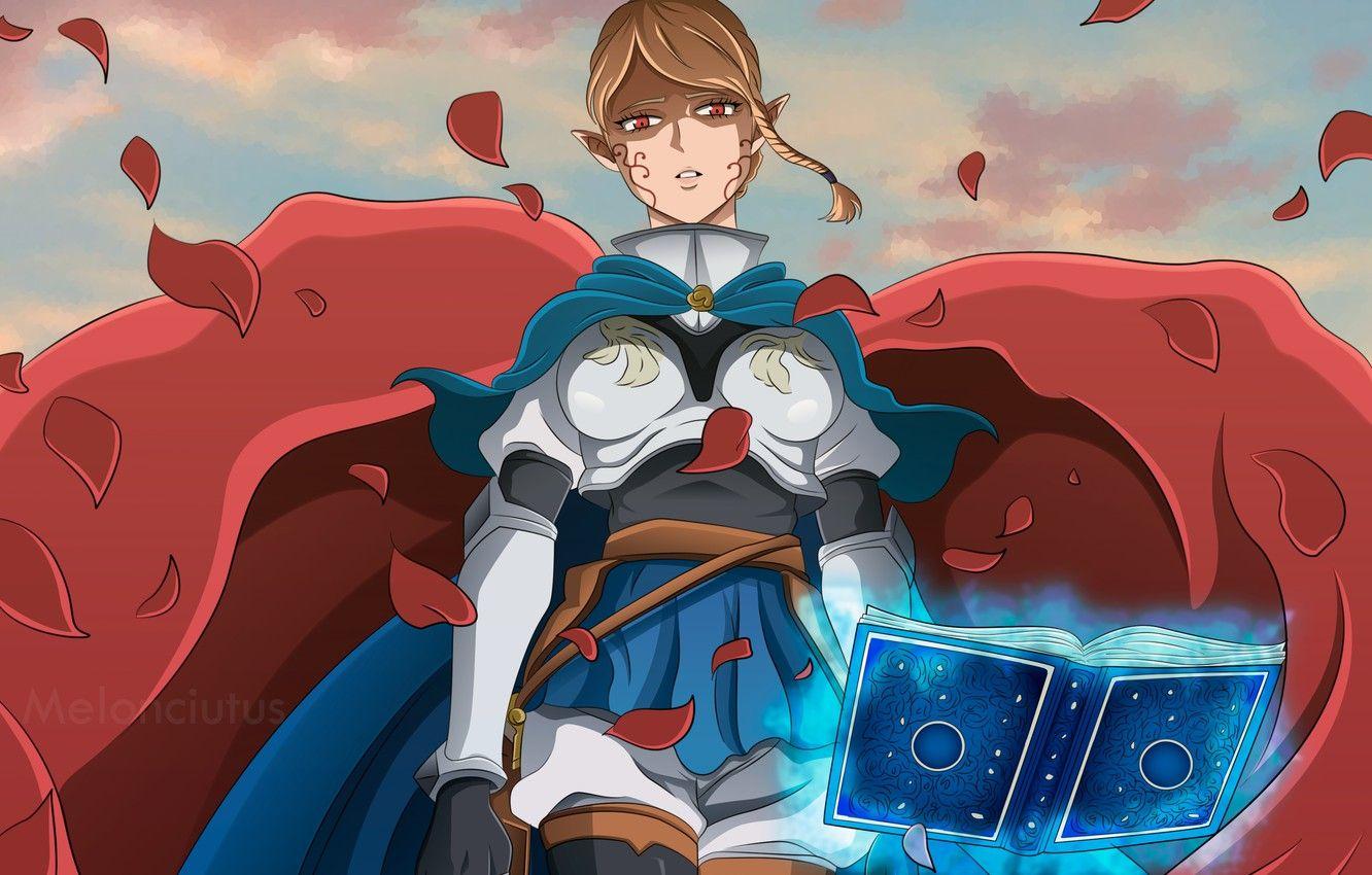 1332x850 Wallpaper kawaii, girl, rose, armor, anime, beautiful, pretty, captain, blonde, elf, hero, cute, manga, oriental, asiatic, oppai image for desktop, section сёнэн