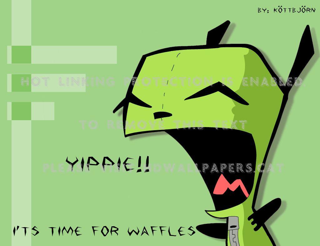 1024x786 gir! yay waffles invader zim abstract