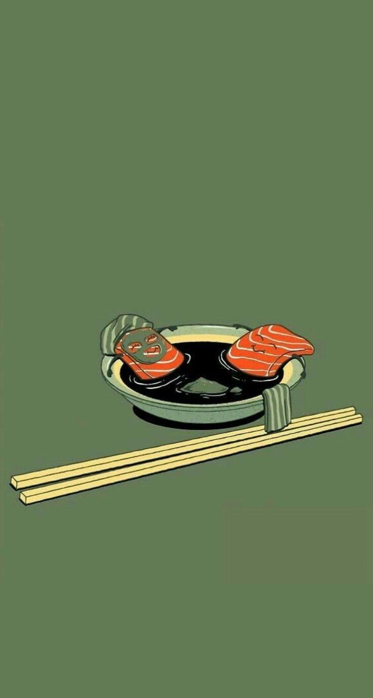 736x1377 sushi wallpaper