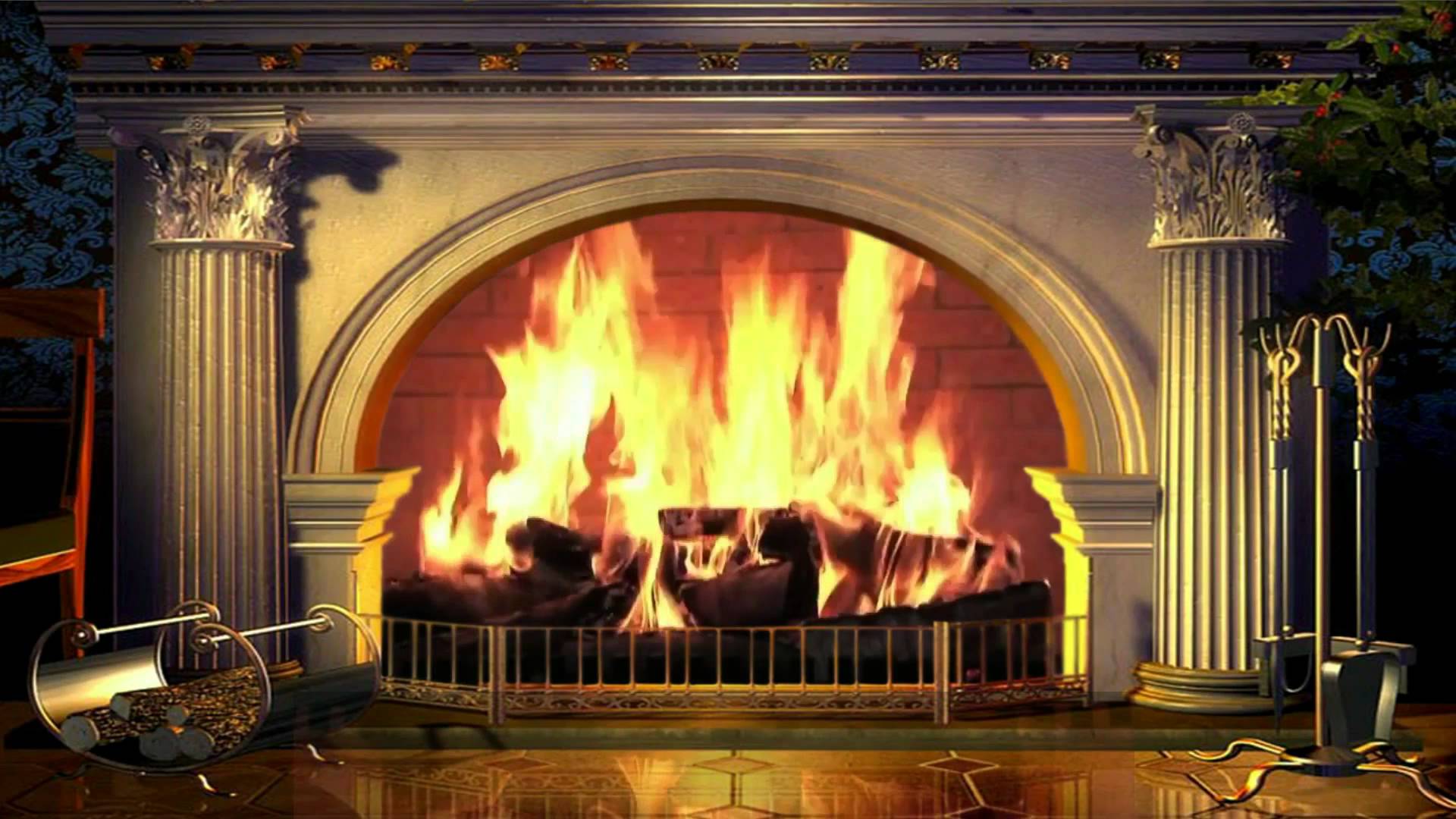 1920x1080 Fireplace Wallpaper