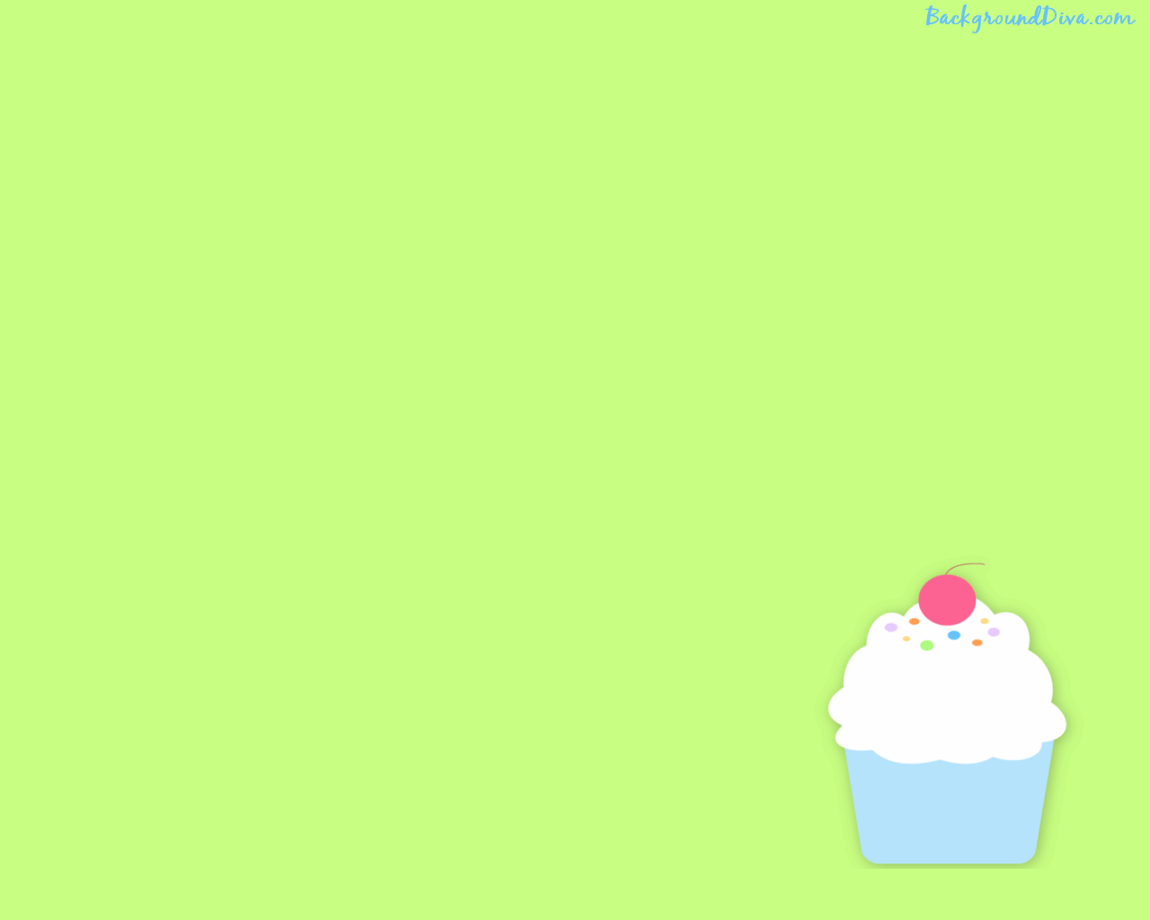 1280x1024 Cute Cupcake Background
