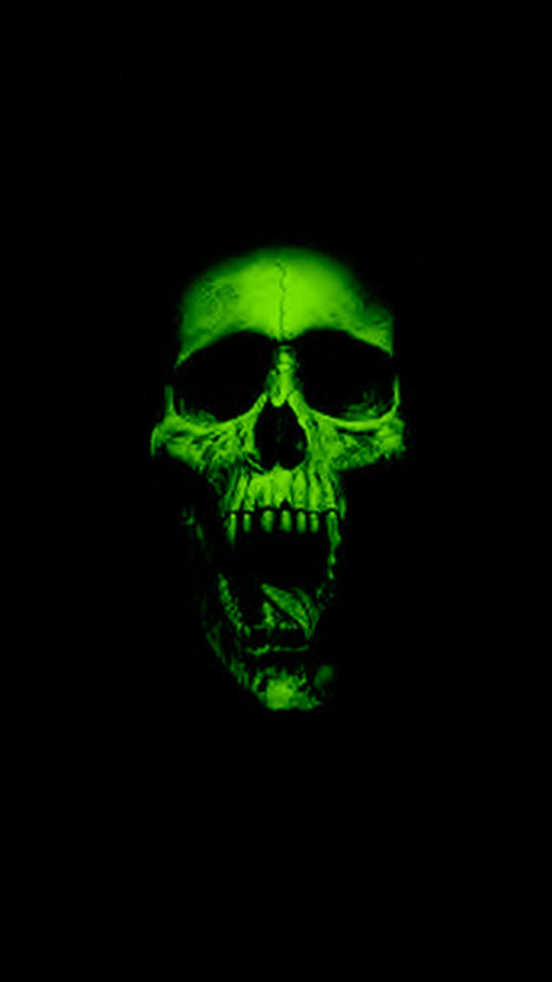 1080x1920 Free HD green skull phone wallpaper 8 HD Wallpaper