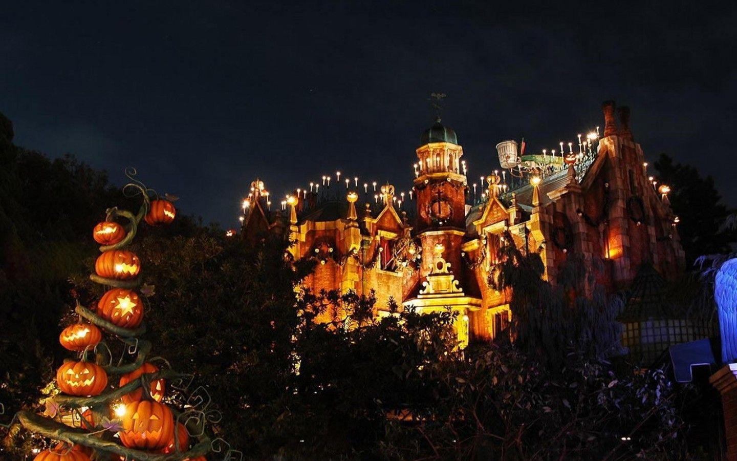 1440x900 Halloween Haunted Mansion HD desktop wallpaper : Widescreen