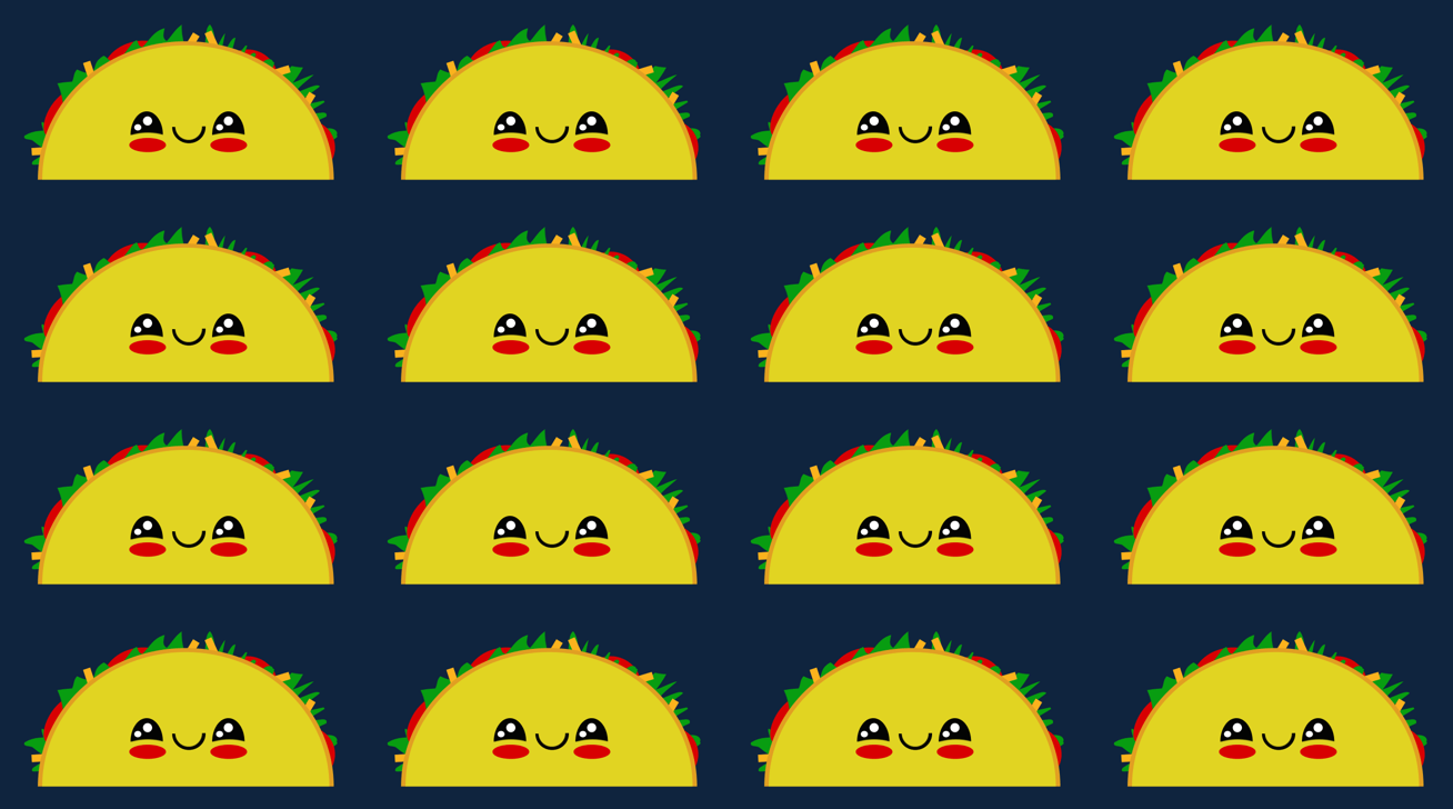1308x728 Kawaii Taco Fiesta wallpaper