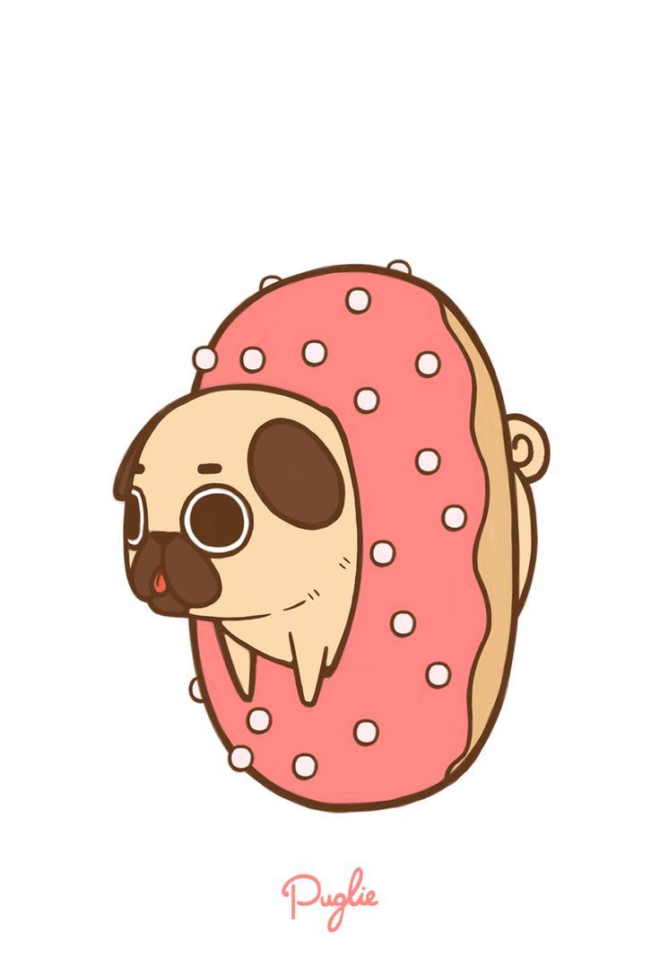736x1087 Cartoon Pug Wallpaper