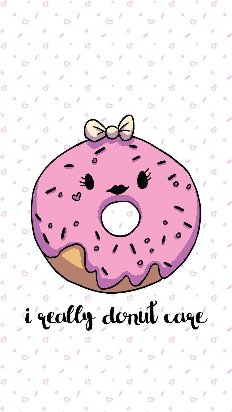 750x1333 Cartoon Donut Wallpaper