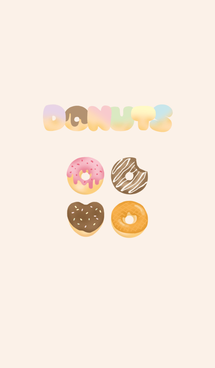 720x1232 Cute doughnut theme for LINE. A doughnut theme with gentle