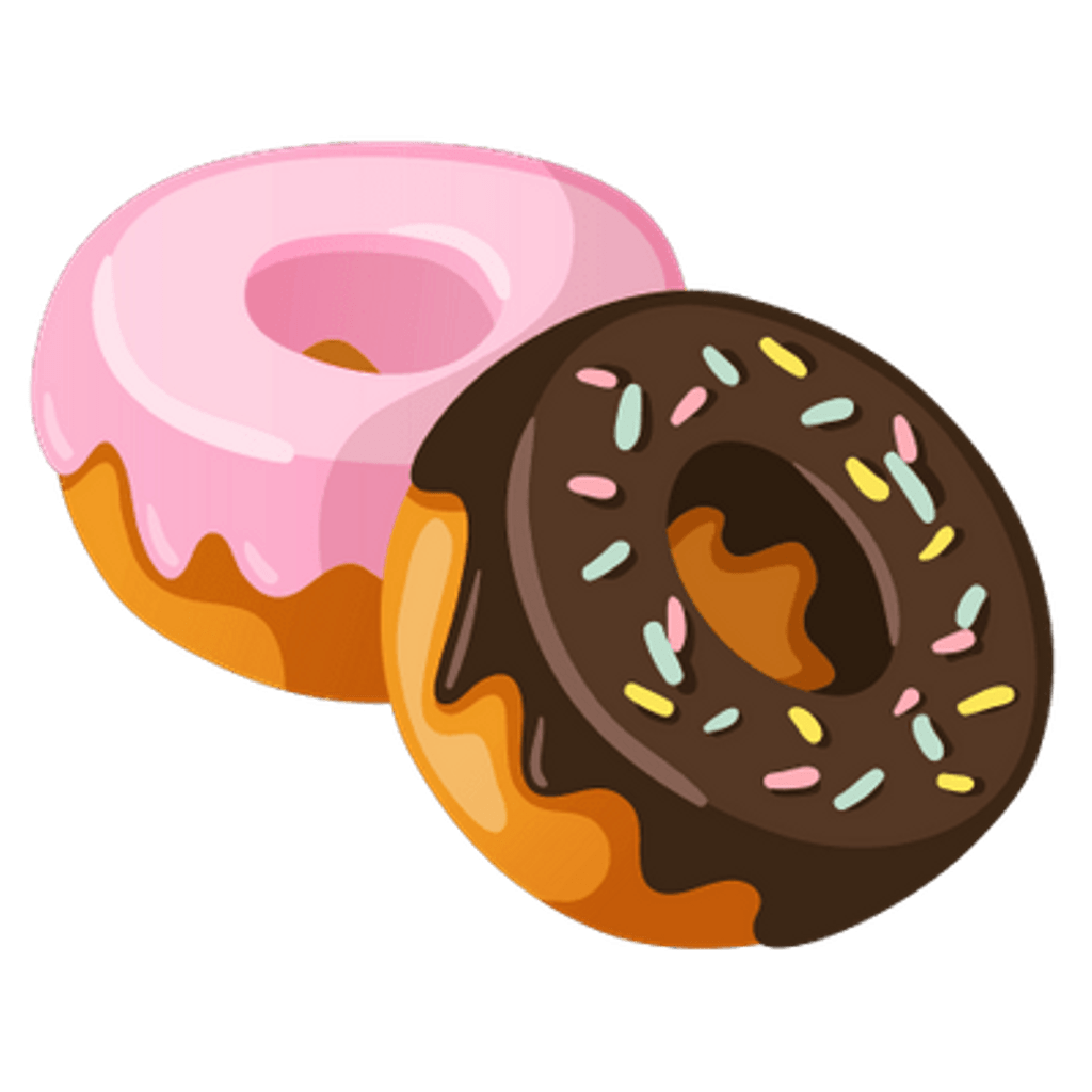 1024x1024 Doughnut clipart kawaii, Doughnut kawaii Transparent FREE