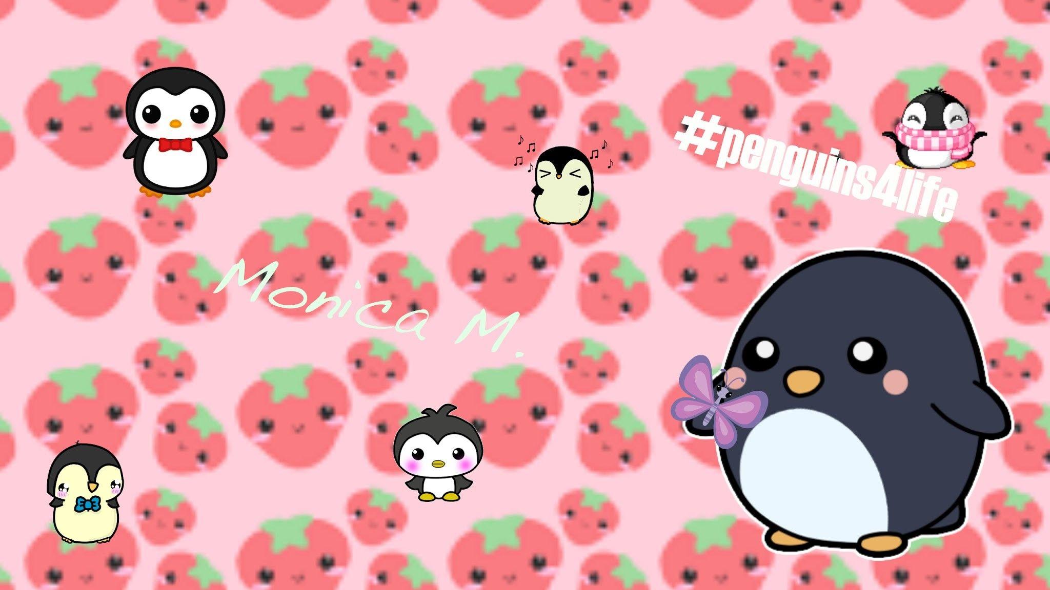 2048x1152 Kawaii Strawberry Wallpaper