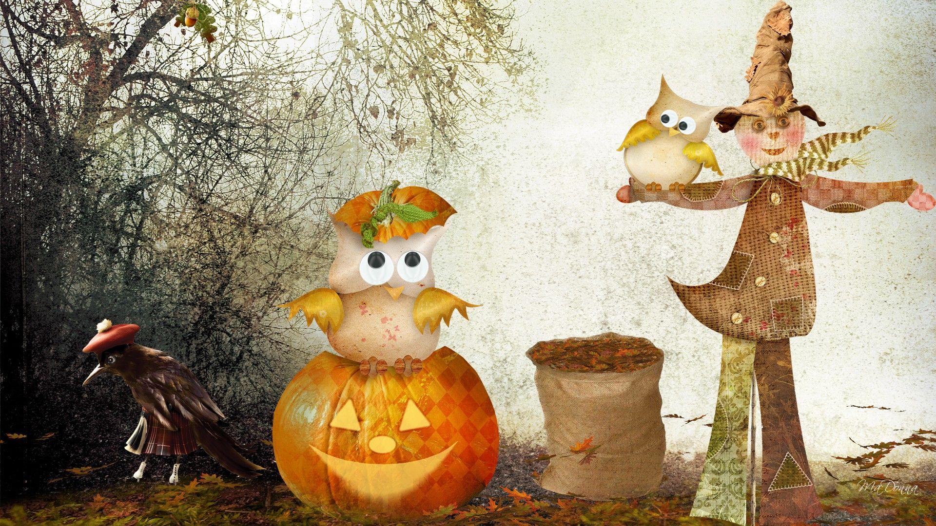 1920x1080 Halloween Pumpkin Background PixelsTalk Autumn wallpaper