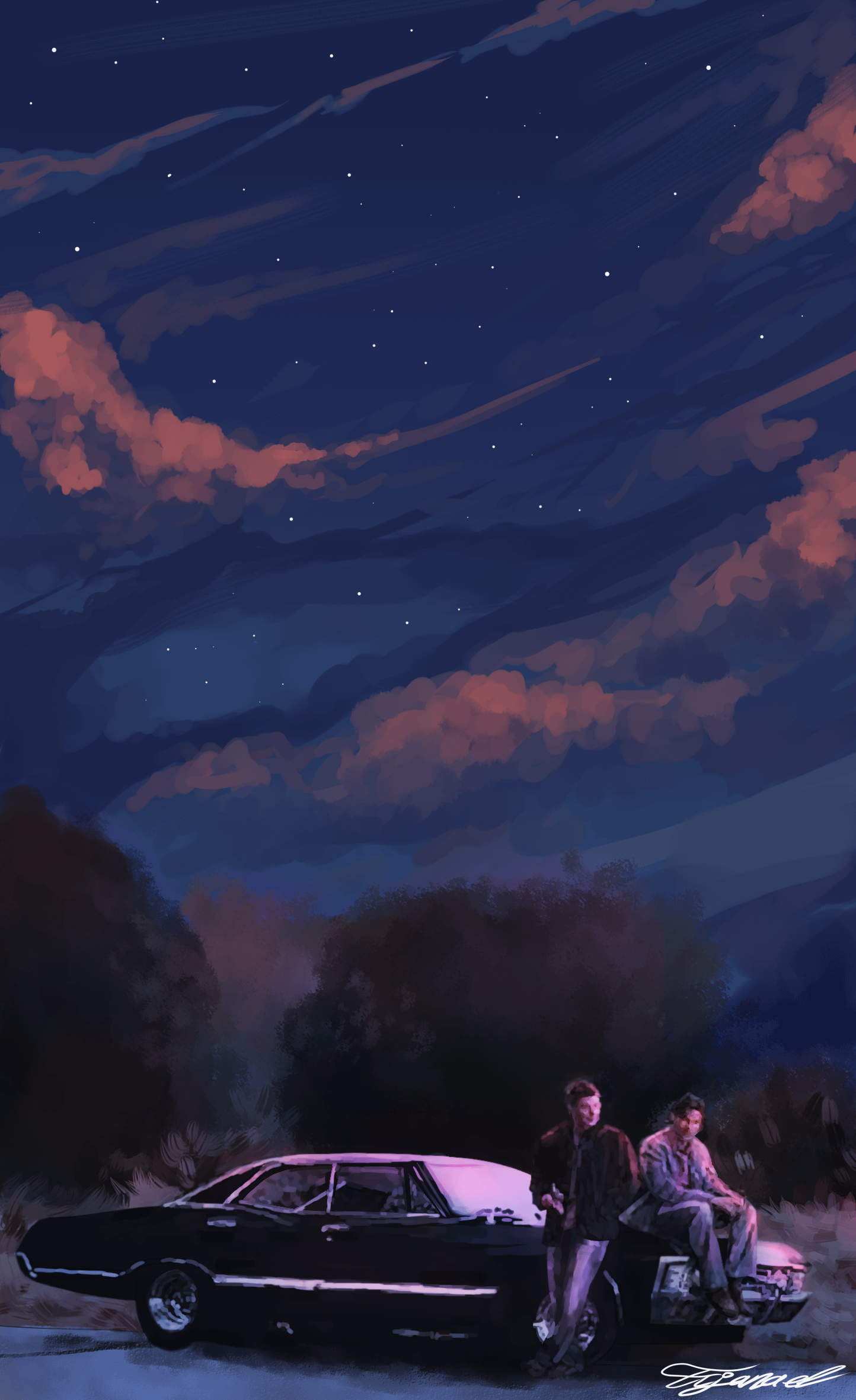 1444x2362 Supernatural phone wallpaper I made