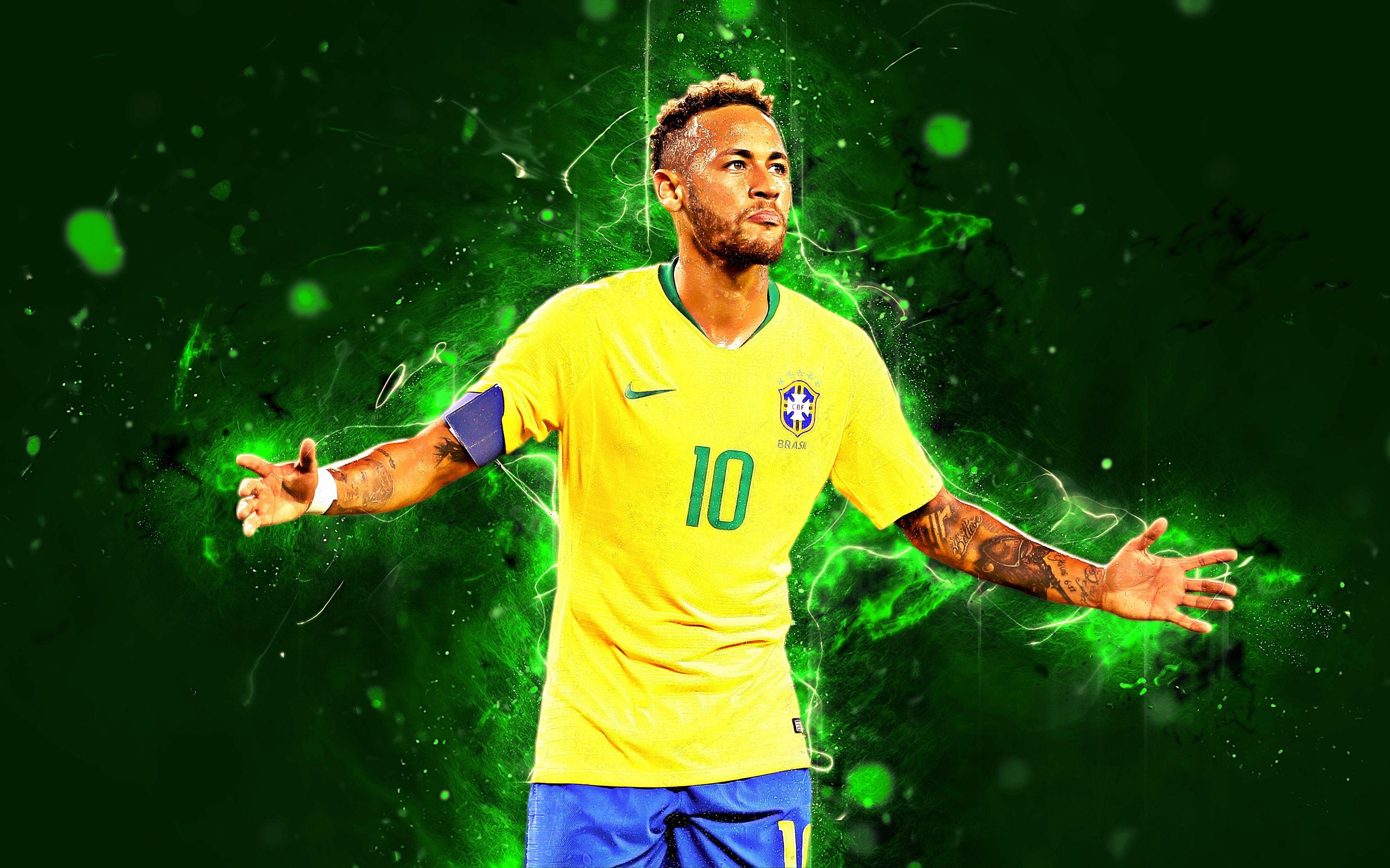 3840x2400 Neymar Jr - Hình nền 4k Ultra HD Brazil.  Hình nền