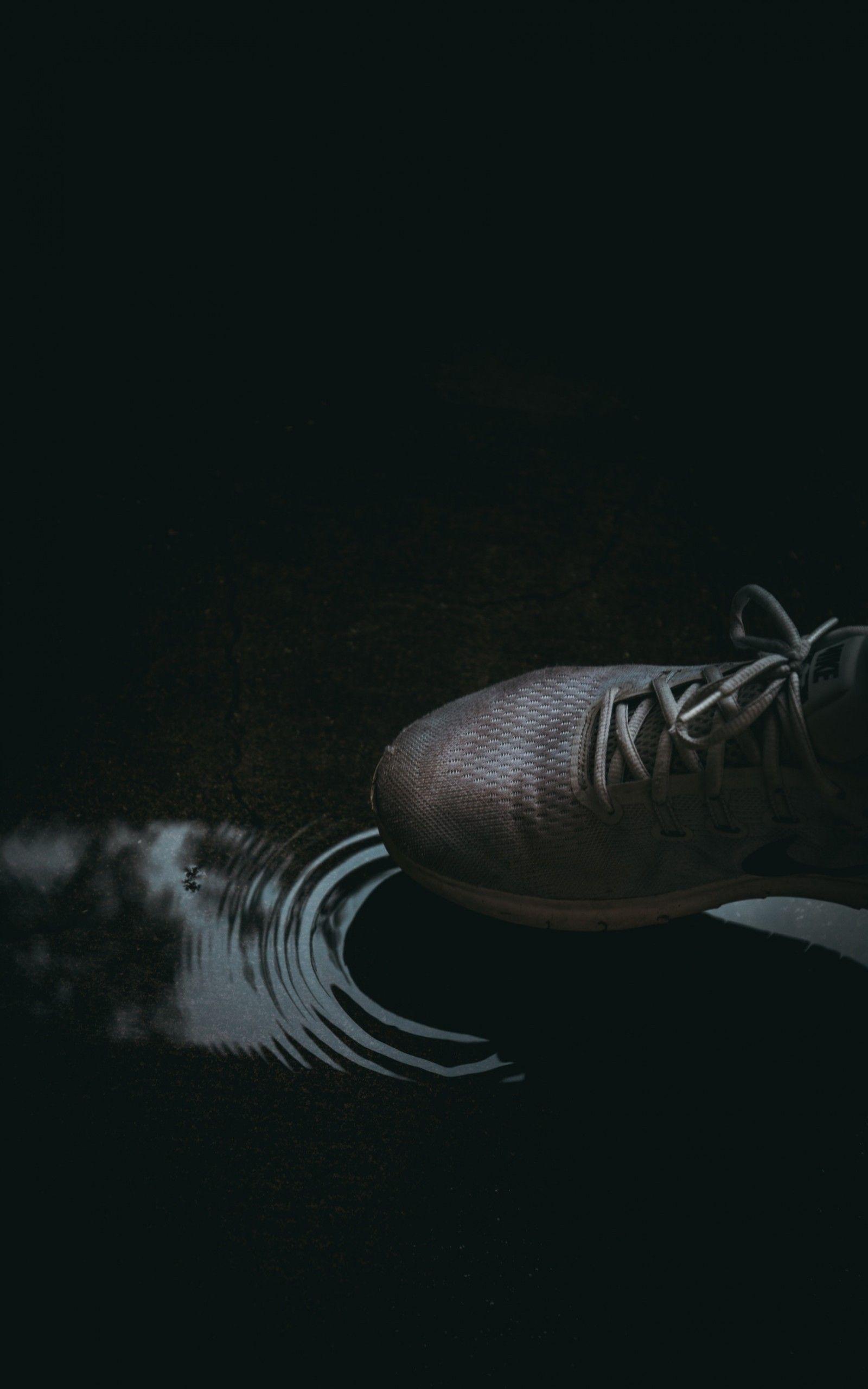 1600x2560 Download 1600x2560 Puddle, Shoes, Sneakers Wallpaper