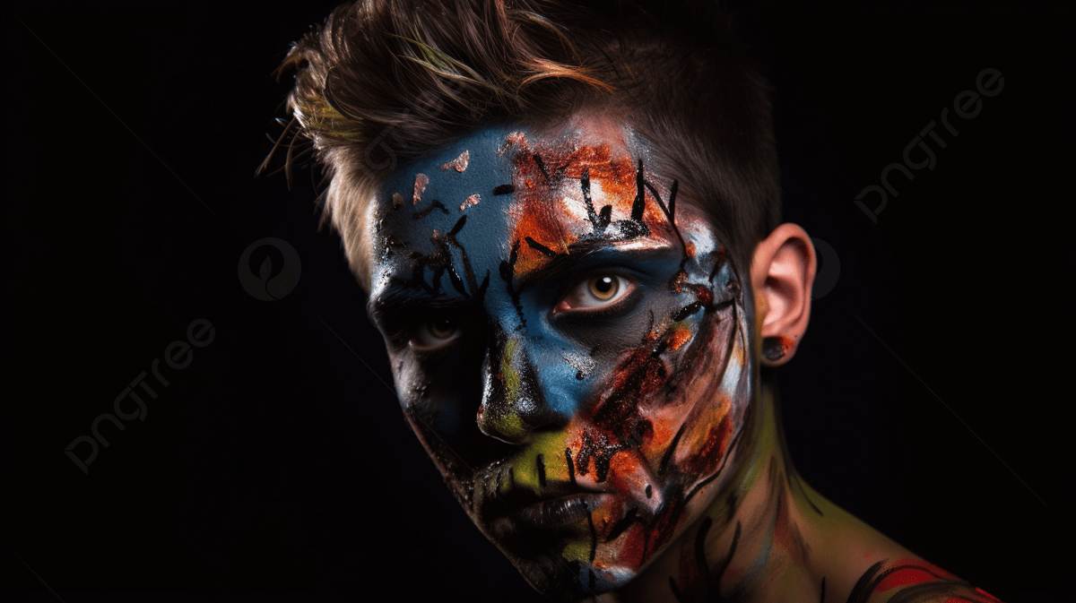 1200x673 Painted Face Background, Picture