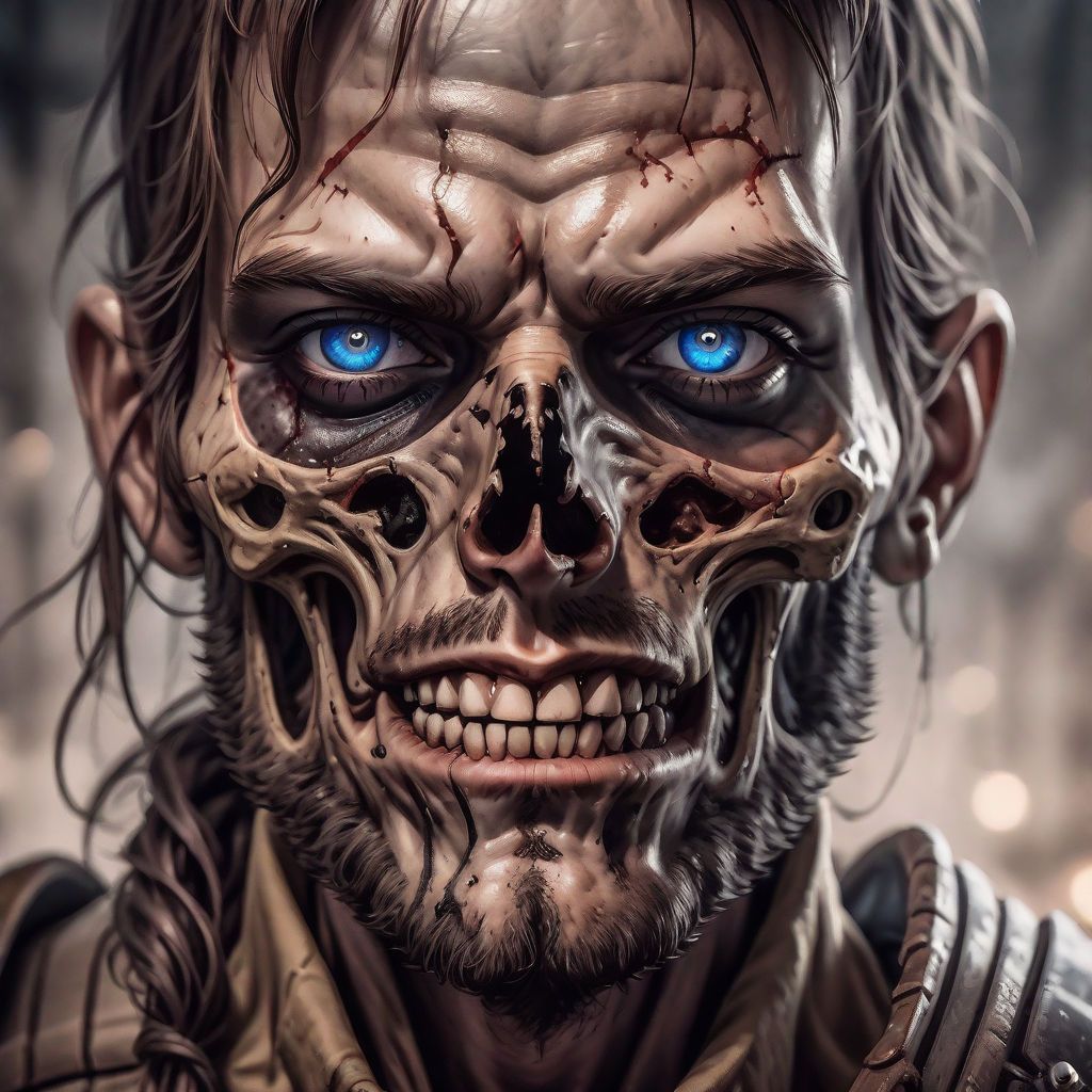 1024x1024 skull zombie face ugly