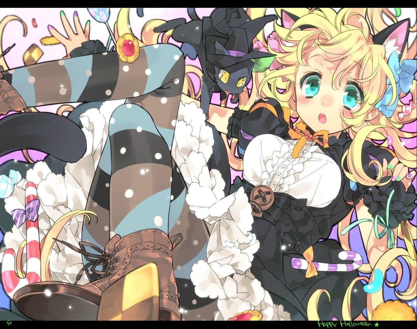 1372x1080 Anime Halloween Wallpaperx1080