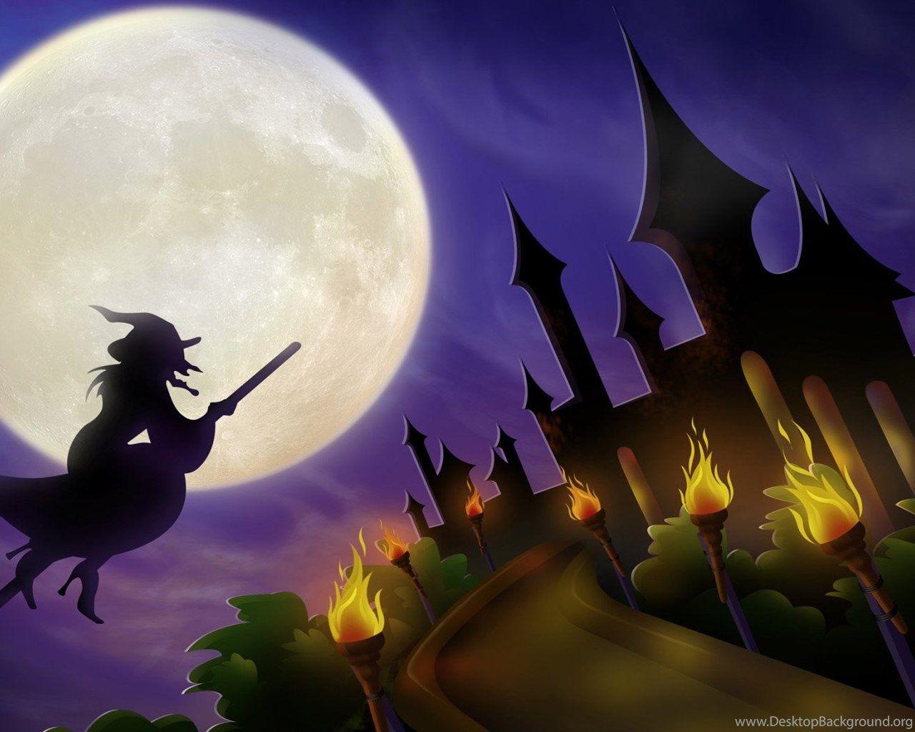 1280x1024 Free Halloween Witch Wallpaper HD Wallpaper Desktop Background