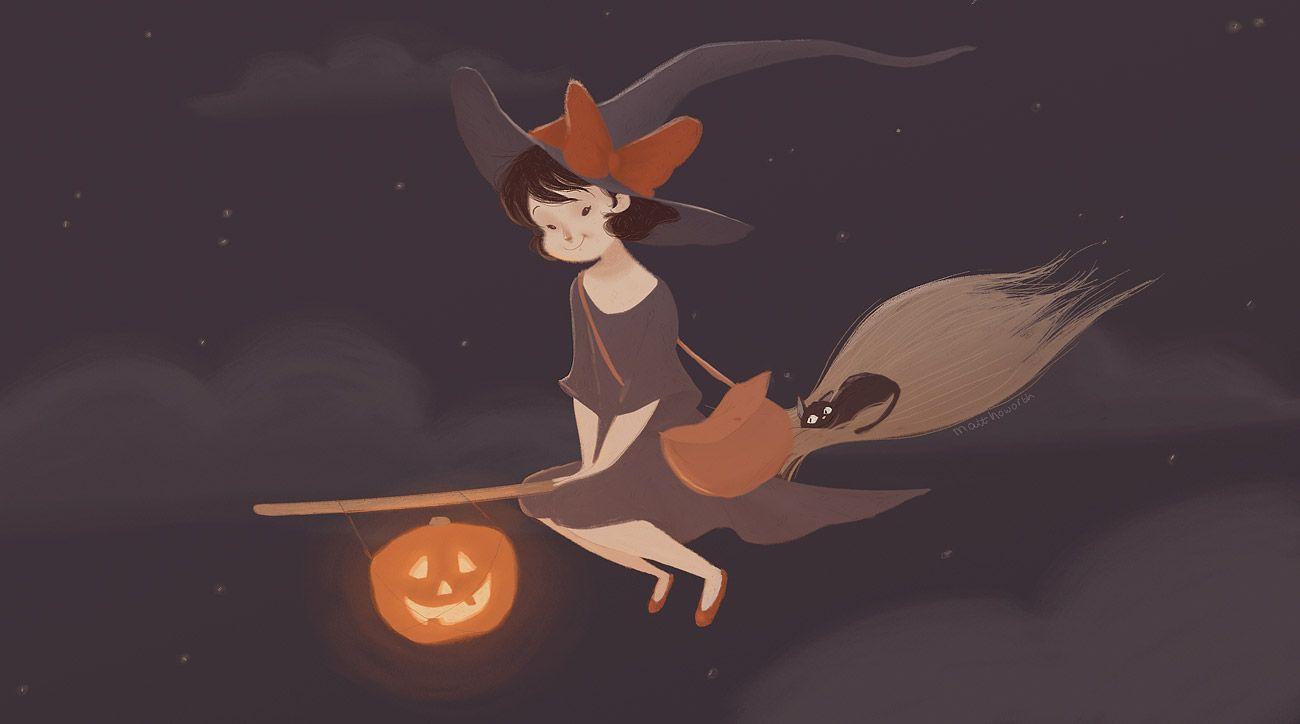 1300x724 Halloween witch wallpaper Gallery