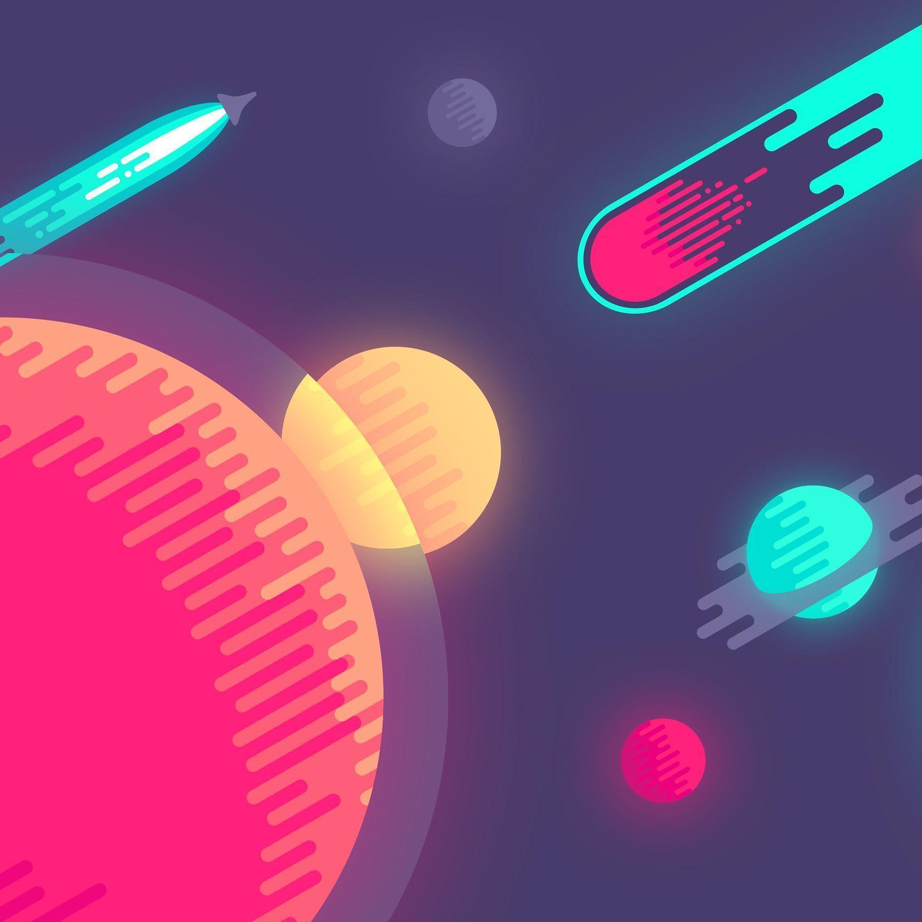 1800x1800 Meteor Wallpaper by Nina Geometrieva #wallpaper #background