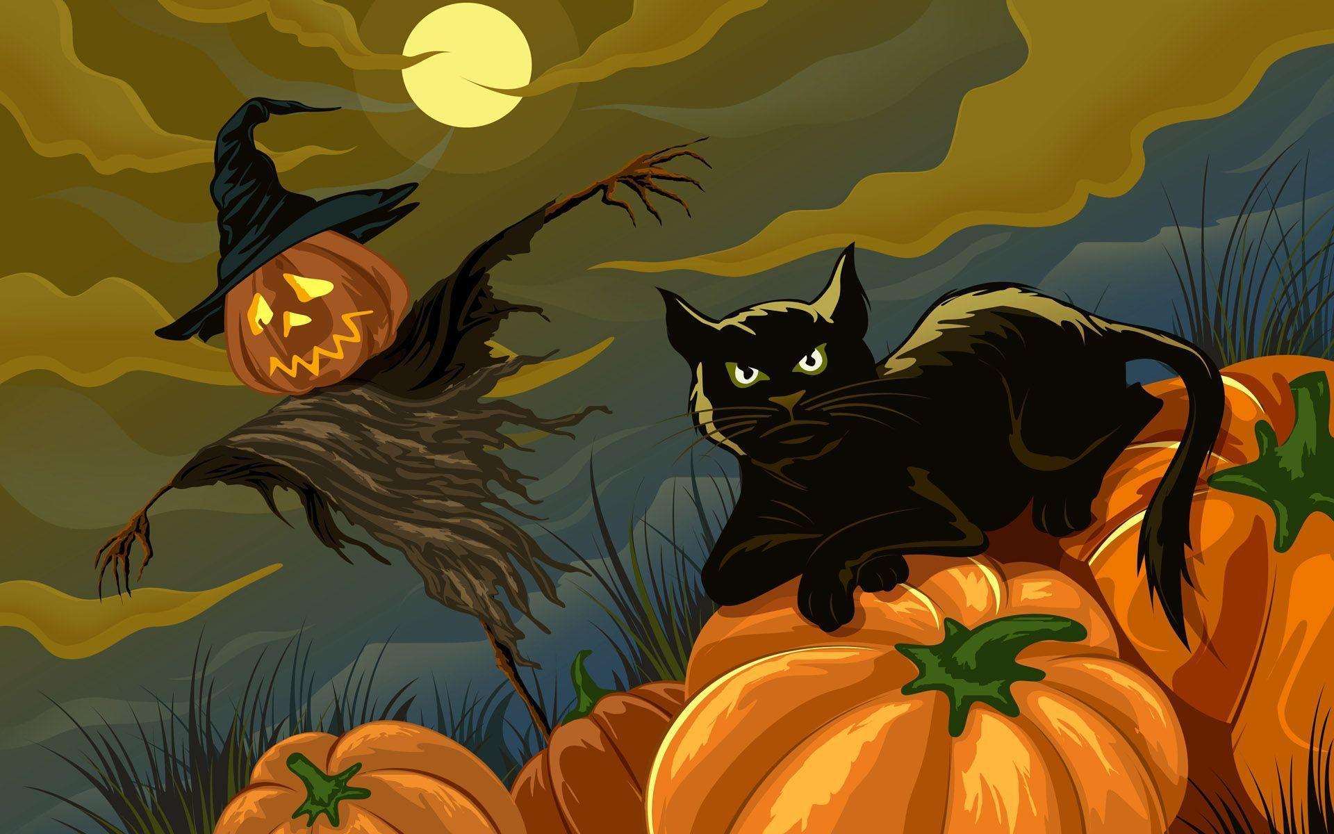 Cartoon Halloween Cat Desktop Wallpapers - Top Free Cartoon Halloween Cat  Desktop Backgrounds - WallpaperAccess
