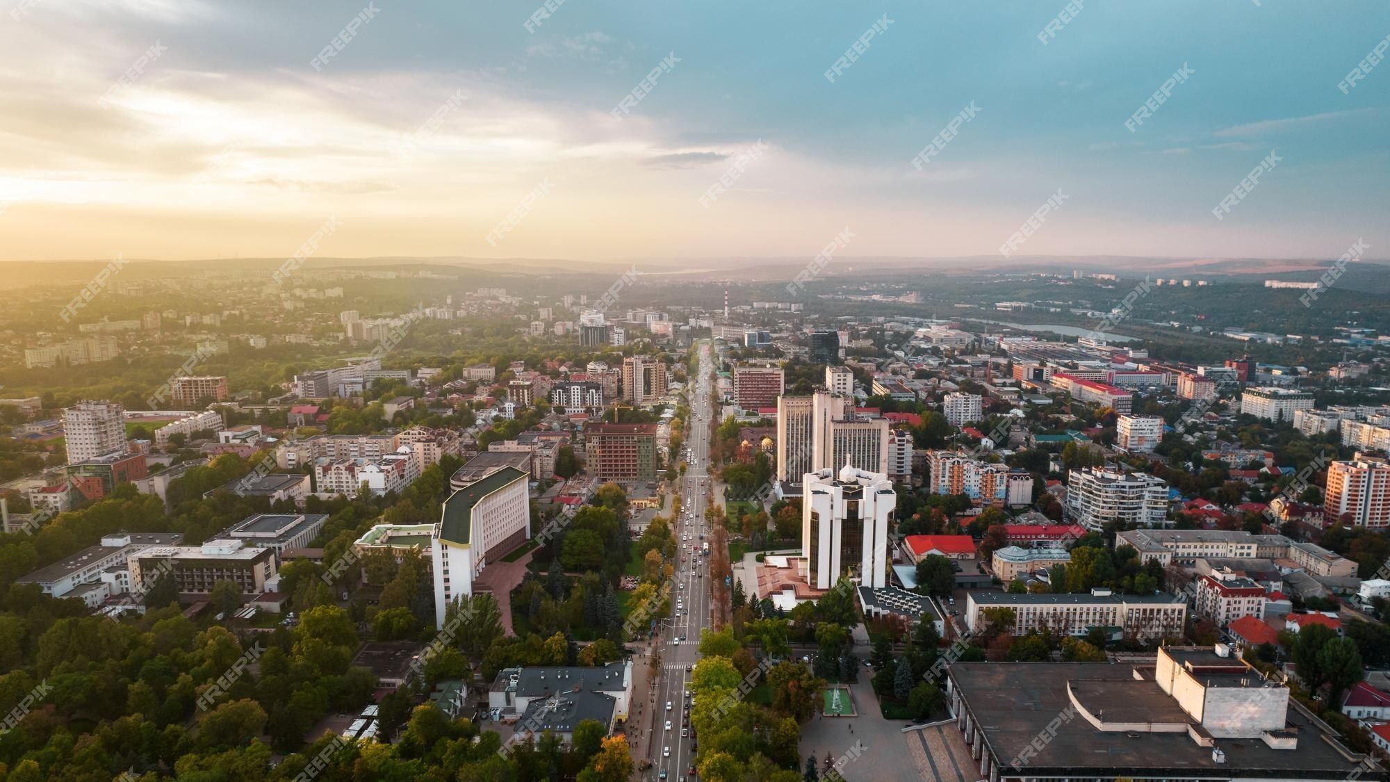 2000x1125 Aerial drone view of chisinau downtown