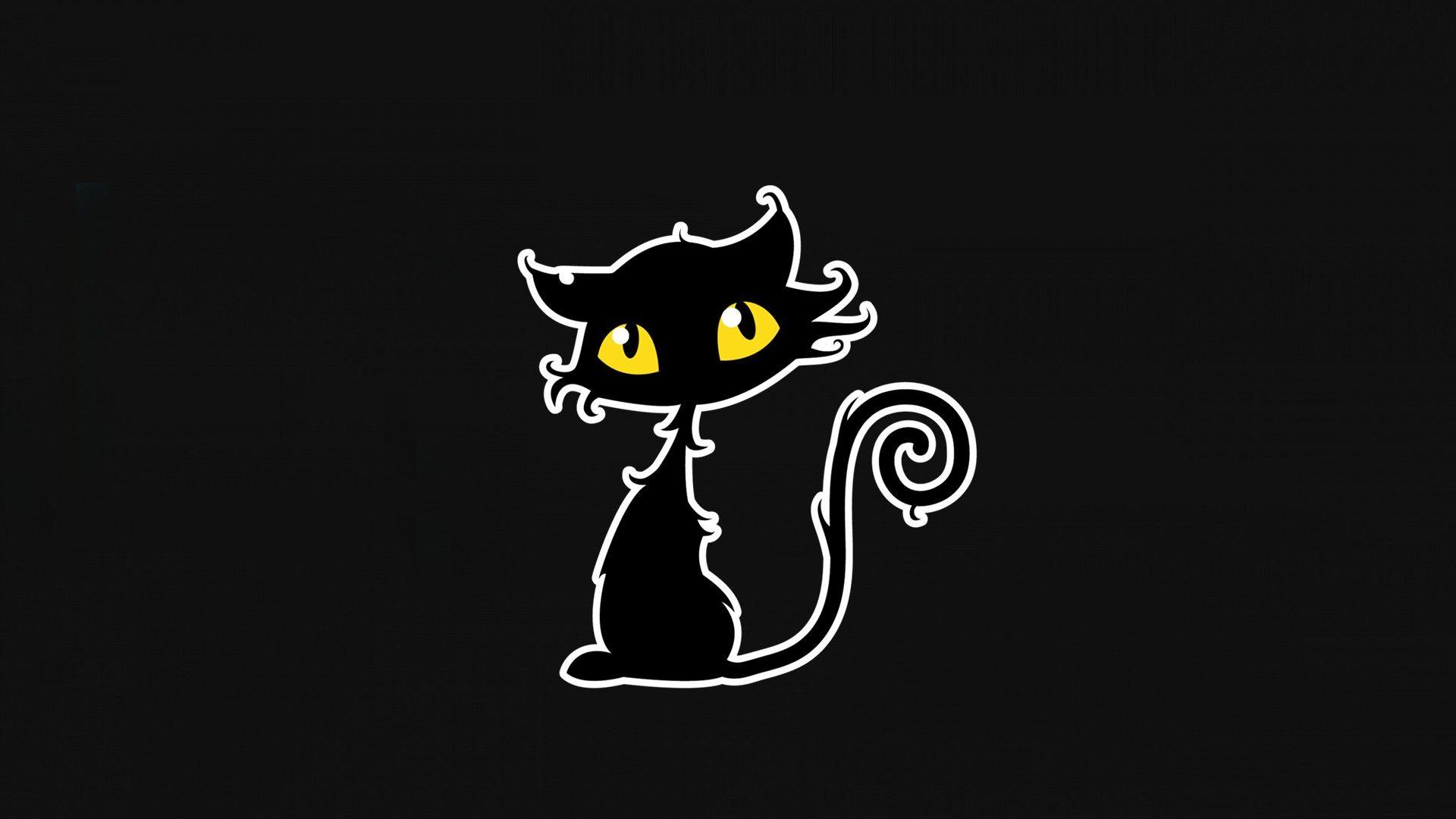 1920x1080 Halloween Black Cat Wallpaper Full HD 34272