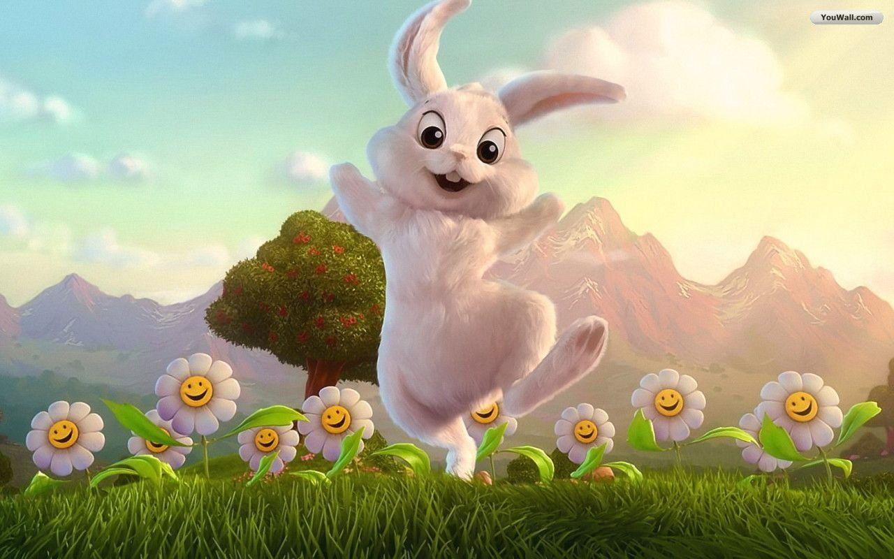 1280x800 Easter Bunny Desktop Wallpaper