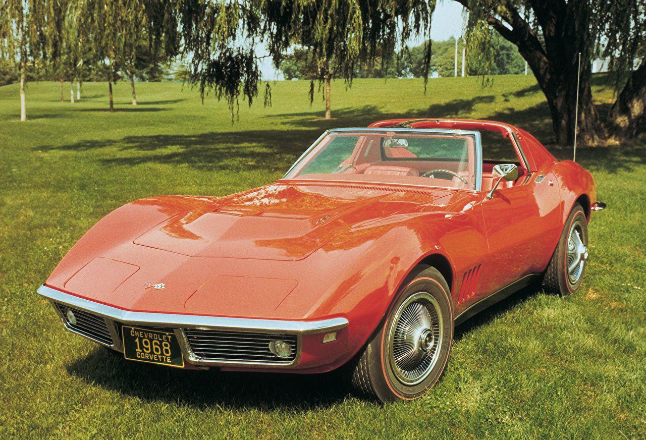 1280x872 Image Chevrolet 1968 Corvette Coupe Retro Orange Metallic automobile