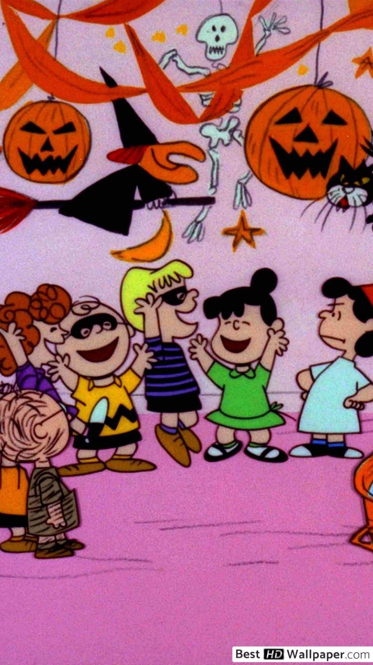 750x1334 Peanuts' Halloween HD wallpaper download