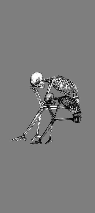 405x900 Skeleton Aesthetic Wallpaper