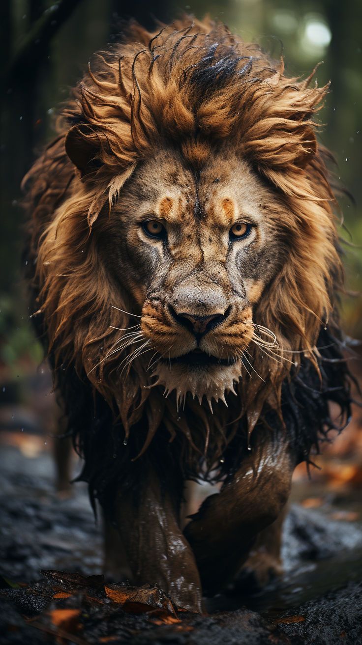 736x1313 Captivating Lion Portrait