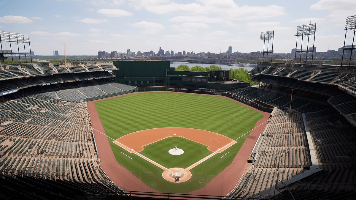 1200x673 Baseball Stadium With Empty Bleachers